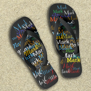 Colour Names Repeated Personalised Pattern Thongs