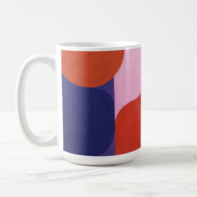 "Colour Negotiation" Colourful Abstract Art Coffee Mug (Left)