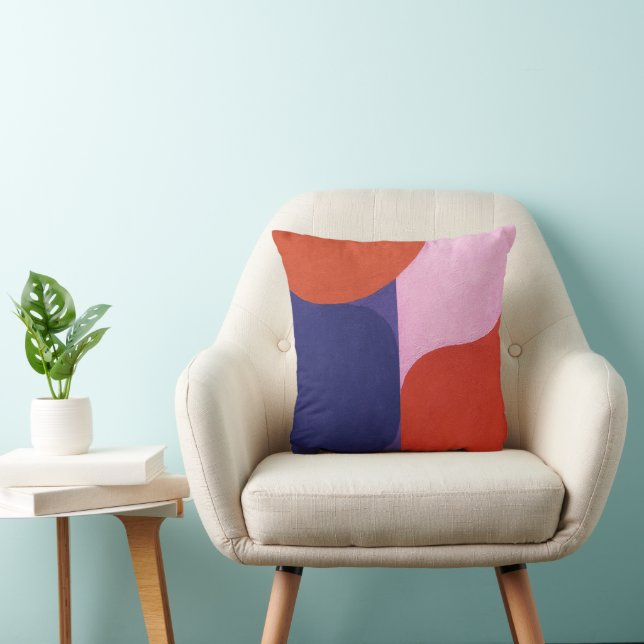 "Colour Negotiation" Colourful Abstract Art Cushion (Chair)