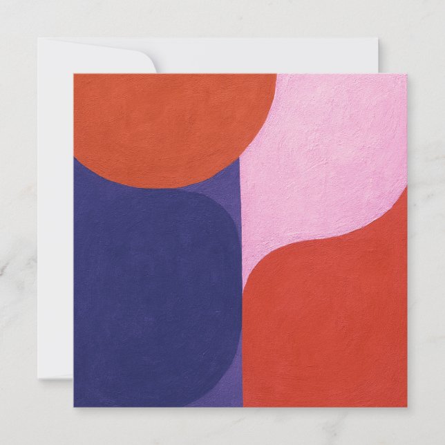 "Colour Negotiation" Colourful Abstract Art Holiday Card (Front)