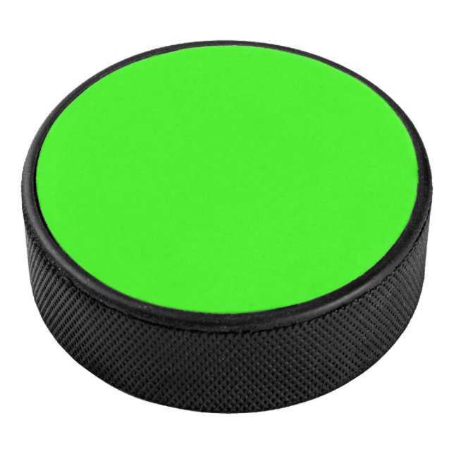colour neon green hockey puck (3/4)