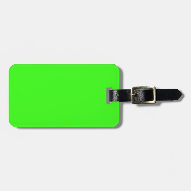 colour neon green luggage tag (Front Horizontal)