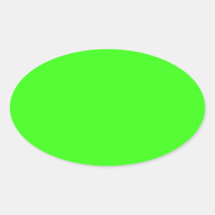 colour neon green oval sticker