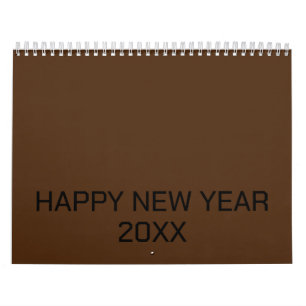 Colour New personalise Text Logo Calendar