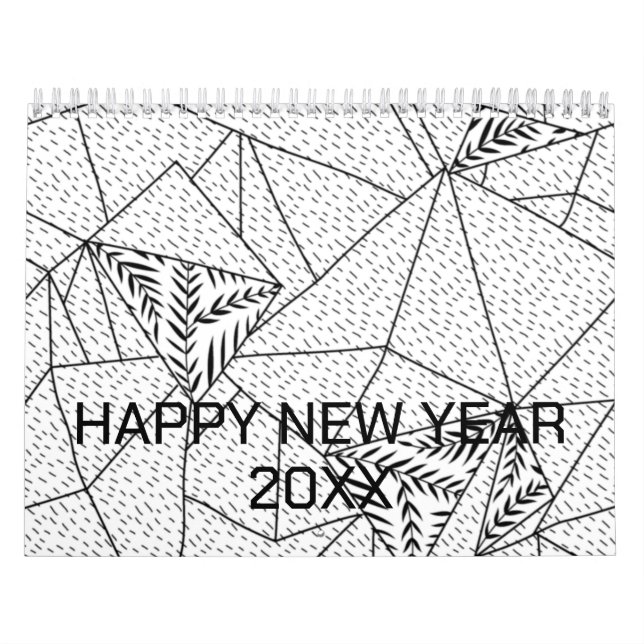 Colour New personalise Text Logo Calendar (Cover)