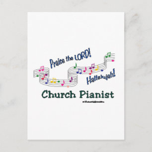 Colour Notes Pianist Postcard