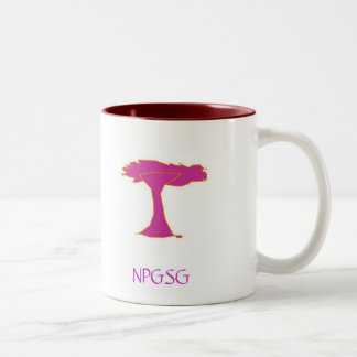 colour NPGSG logo 2 sides-name 1 side-red interior Two-Tone Coffee Mug