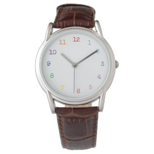 colour numbers clock watch