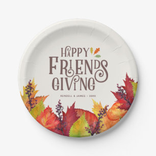 Colour of Autumn   Friendsgiving Paper Plate