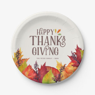 Colour of Autumn   Thanksgiving  Paper Plate