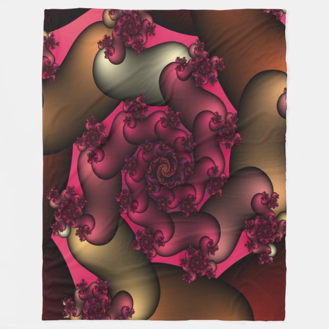 Colour Of Love Fractals Fleece Blanket (Front)