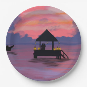 Colour of love paper plate