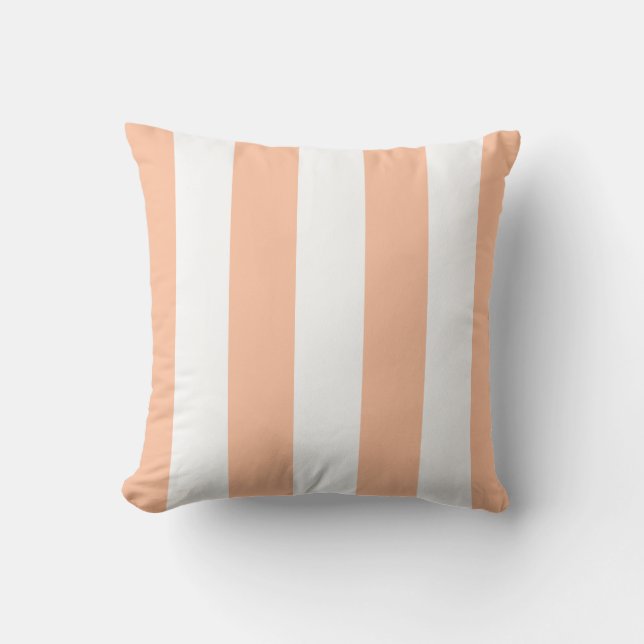 Colour of the Year 2024 | Peach Stripe Cushion (Front)