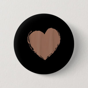 Colour Of The Year 2025 Mocha Mousse Heart With Wh 6 Cm Round Badge