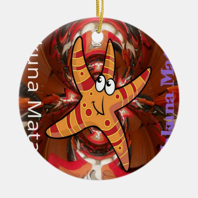 Colour on the run ceramic tree decoration (Front)