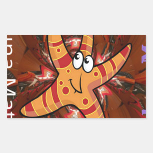 Colour on the run rectangular sticker