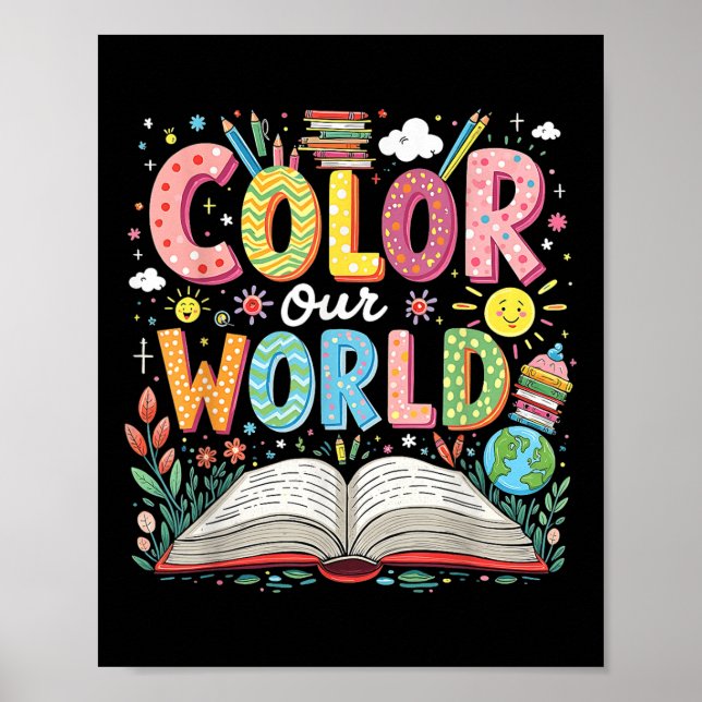 Colour Our World Book Reading Program 2025 Summer  Poster (Front)
