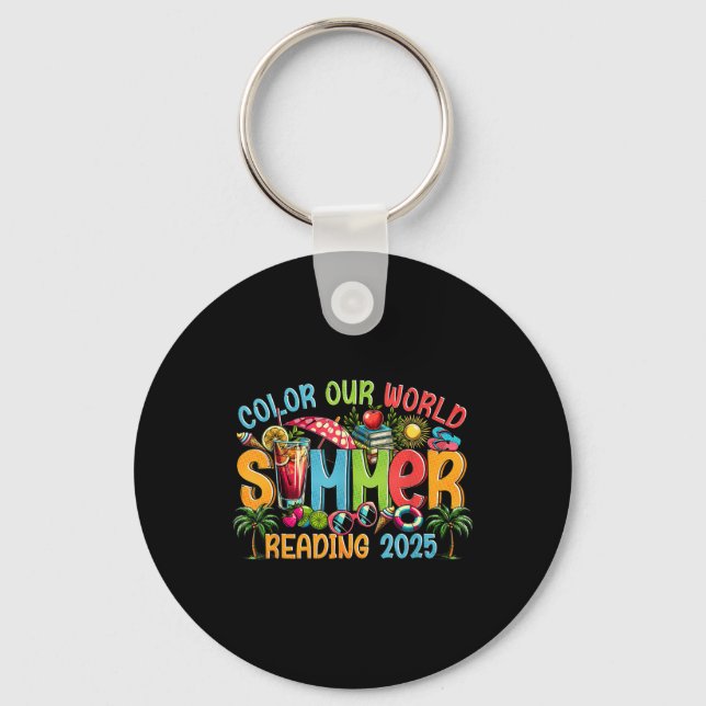 Colour Our World Summer 2025 Summer Reading Progra Key Ring (Front)
