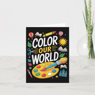 Colour Our World Summer Reading 2025 Art Painting Card