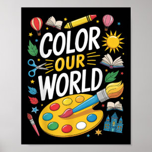 Colour Our World Summer Reading 2025 Art Painting  Poster