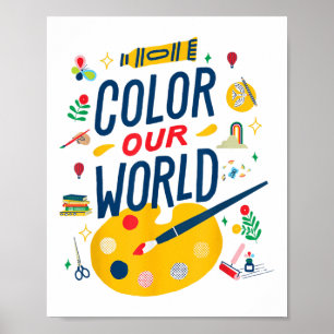 Colour Our World Summer Reading 2025 Art Painting  Poster