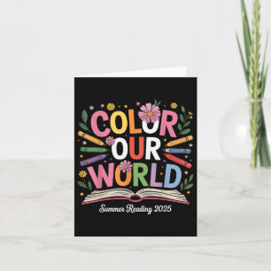 Colour Our World Summer Reading 2025 Cute Book Wil Card