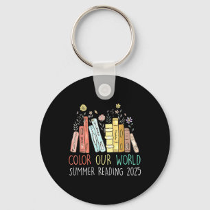 Colour Our World Summer Reading 2025 Cute Book Wil Key Ring