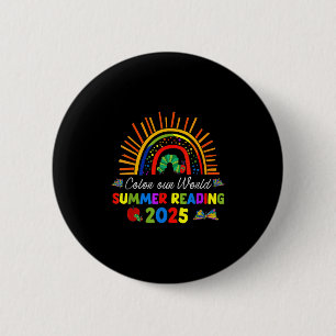 Colour Our World Summer Reading 2025 For Kids Back 6 Cm Round Badge