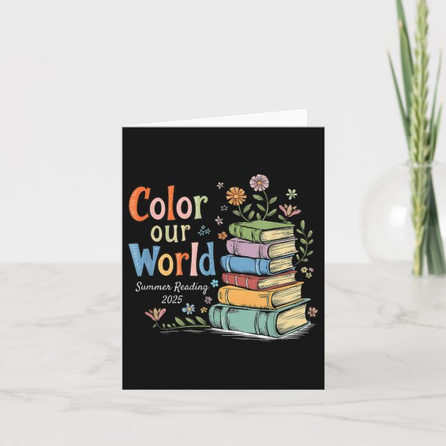 Colour Our World Summer Reading 2025 Library Progr Card (Front)