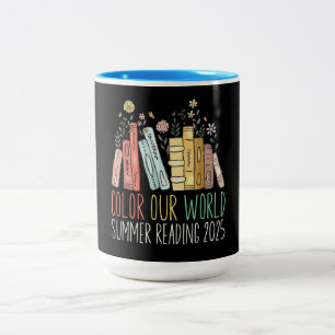 Colour Our World Summer Reading 2025 Two-Tone Coffee Mug