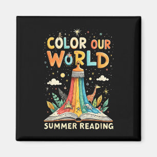 Colour Our World Summer Reading Book Art For Kids Magnet