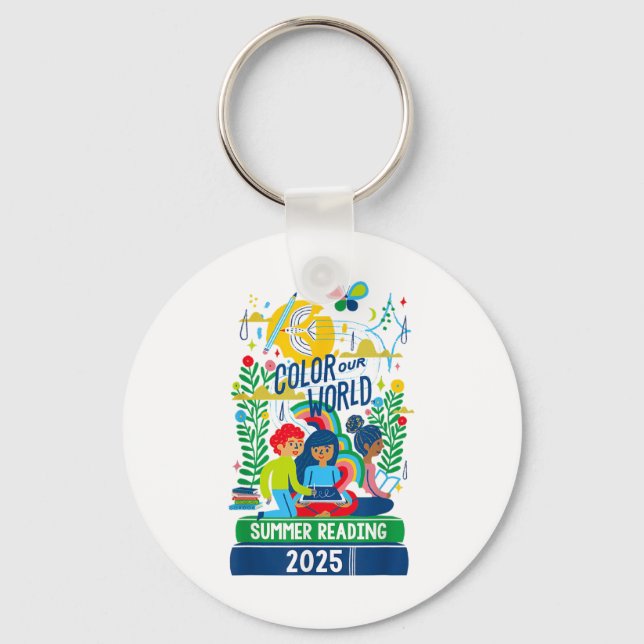 Colour Our World Summer Reading Program 2025 Book  Key Ring (Front)