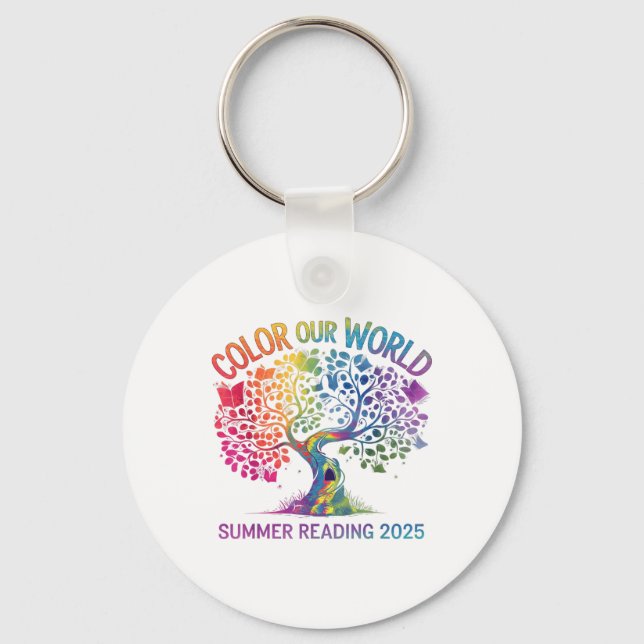 Colour Our World Summer Reading Program 2025 Book  Key Ring (Front)