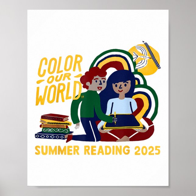 Colour Our World Summer Reading Program 2025 Book  Poster (Front)