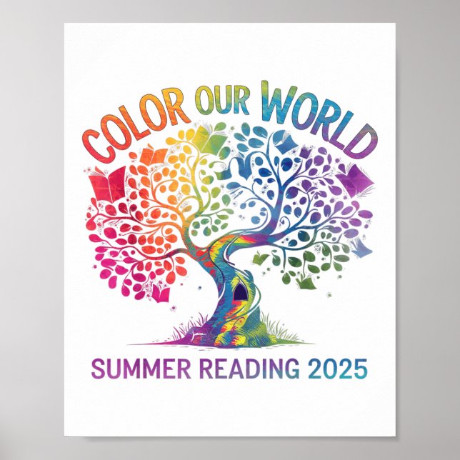 Colour Our World Summer Reading Program 2025 Book  Poster (Front)