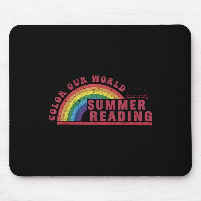 Colour Our World Summer Reading Program 2025 Books Mouse Pad (Front)