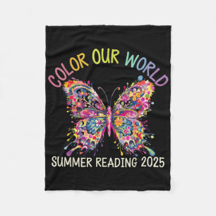 Colour Our World Summer Reading Program 2025 Butte Fleece Blanket