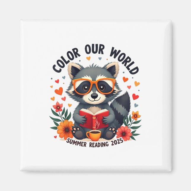 Colour Our World Summer Reading Program 2025 Funny Magnet (Front)