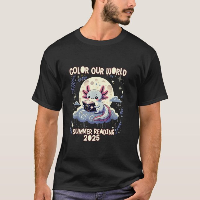 Colour Our World Summer Reading Program 2025 Funny T-Shirt (Front)