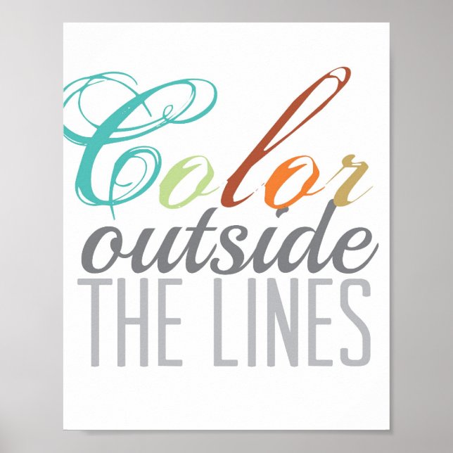 Colour Outside The Lines 8x10 Poster (Front)