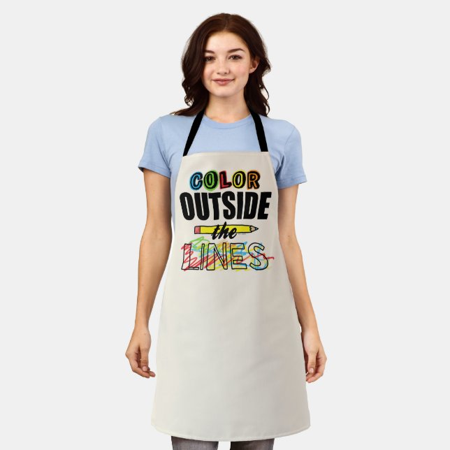 Colour Outside The Lines Adult Apron (Worn)