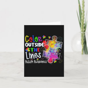 Colour Outside The Lines Autism Awareness Christma Card