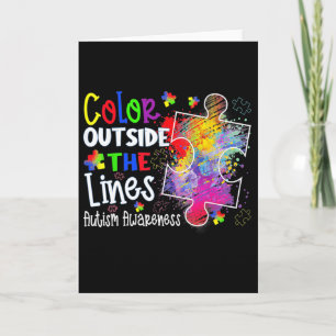 Colour Outside The Lines Autism Awareness Christma Card