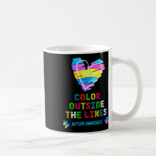 Colour Outside The Lines Autism Awareness Coffee Mug