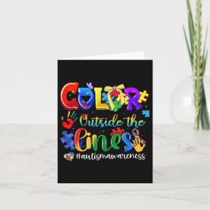 Colour Outside The Lines Autism Awareness Neurodiv Card