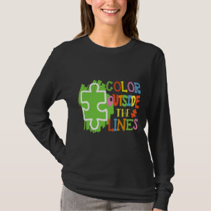 Colour Outside The Lines Autism Awareness T-Shirt