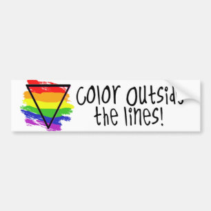 Colour Outside The Lines Bumper Sticker