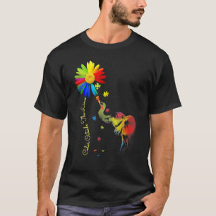 Colour Outside The Lines Elephant Autism Awareness T-Shirt