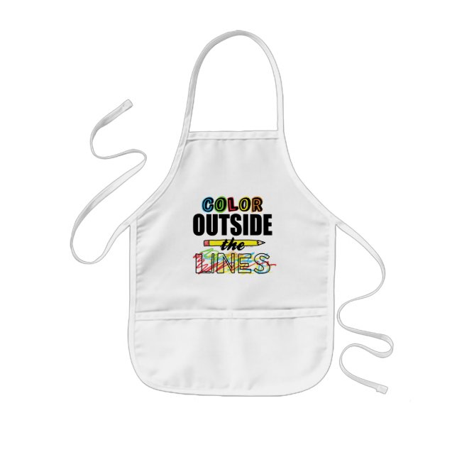 Colour Outside The Lines Kids Apron (Front)