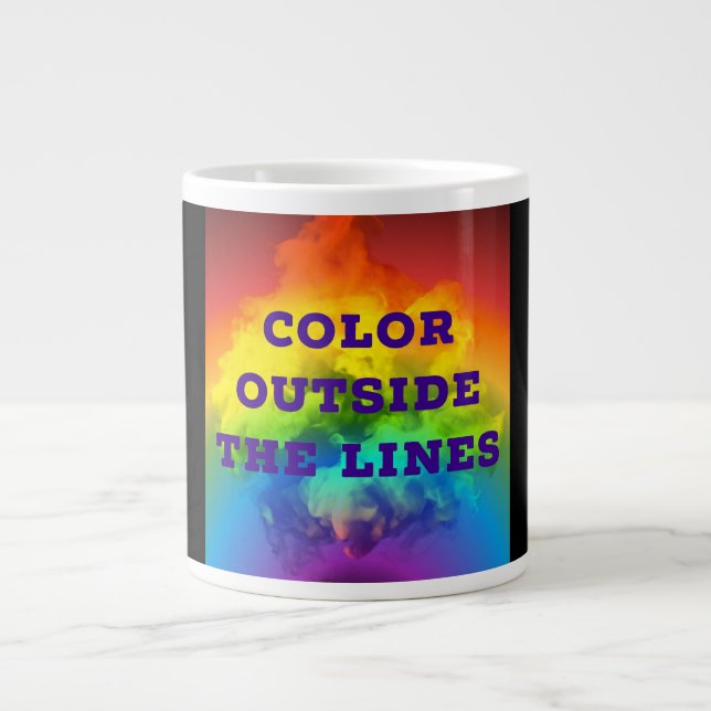 Colour Outside the Lines Large Coffee Mug (Front)